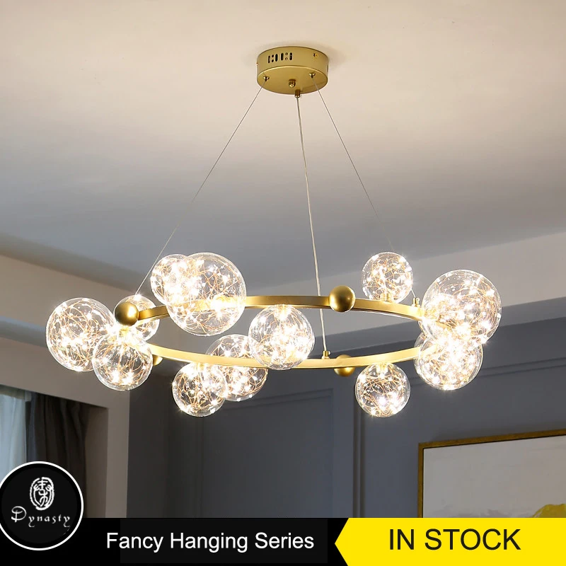 

NEW Luxury Pendant Lamp Euro Style Hanging Lights Modern Simple LED Light String For Foyer Dinning Bedroom Home Lighting Fixture
