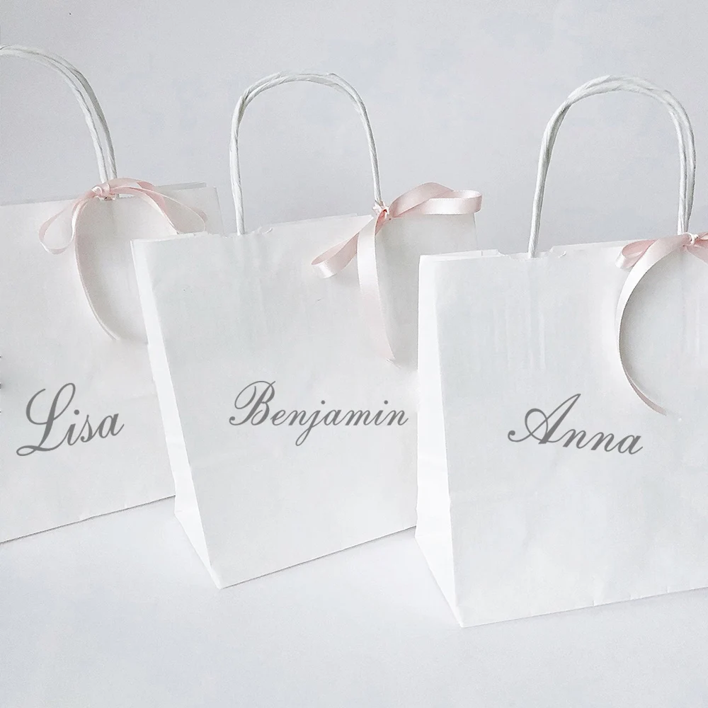 Творческая сумка для шоппинга Настенная наклейка с виниловой самоклеящейся обоев Подарочная коробка с индивидуальным названием Удаляемые наклейки.