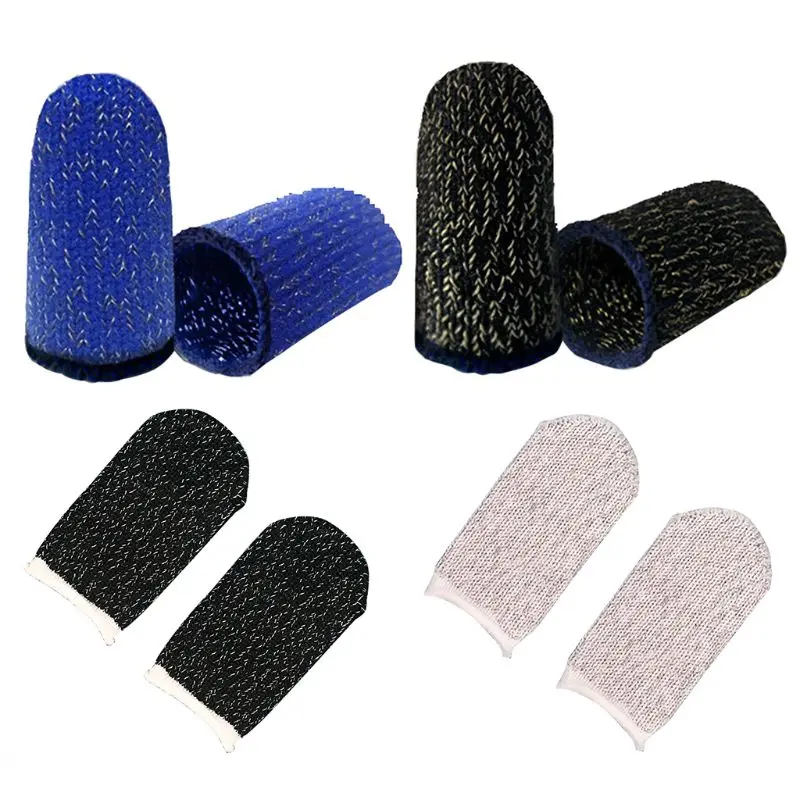 

1Pair Sweat-Proof Knitted Fabric Finger Cover Game Touch Screen Finger Sleeves C5AE