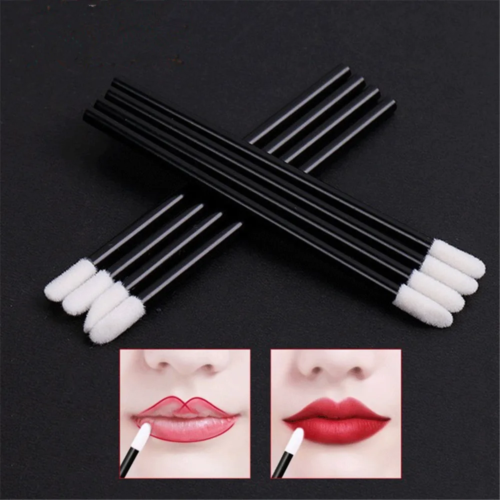 50PCS/Lot Lipstick Brushes Disposable Lip Gloss Mascara Wand Applicator Eyelashes Cleaning Beauty Women Makeup Tool | Красота и