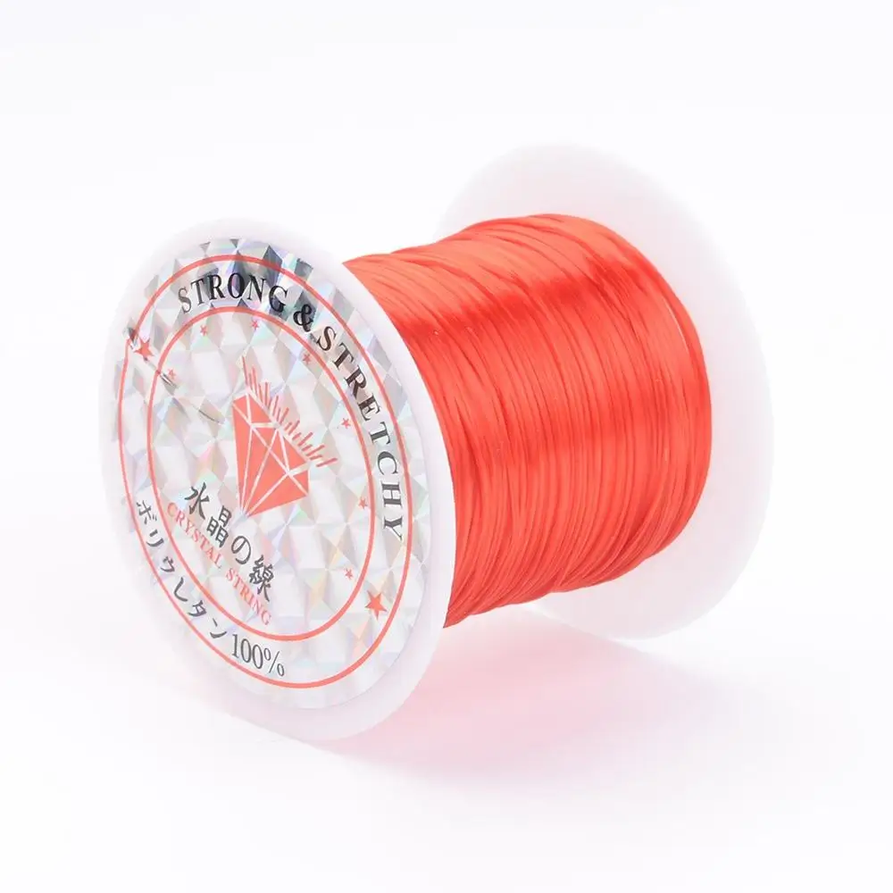 

10m/roll 0.8mm Flat Elastic Crystal String Elastic Beading Thread Cords for Stretch Bracelet Making Accessories 25rolls/bag