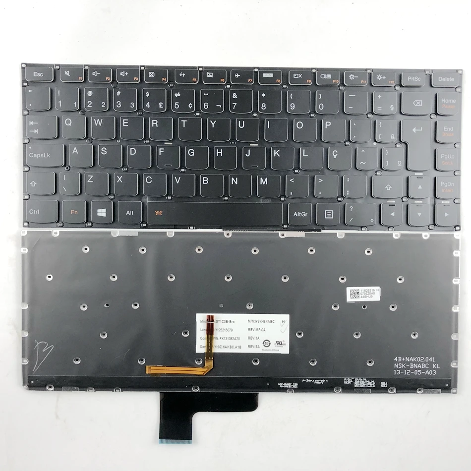Бразильская клавиатура с подсветкой для ноутбука Lenovo 25215079 Ideapad yoga 2 13 14 Yoga2 U31 (не
