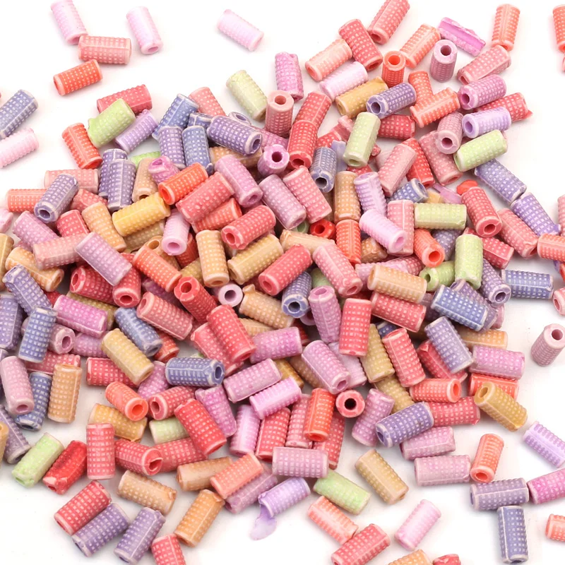 100 шт. Круглые Обжимные Клещи акриловые бусины 8x4 мм для ювелирных изделий