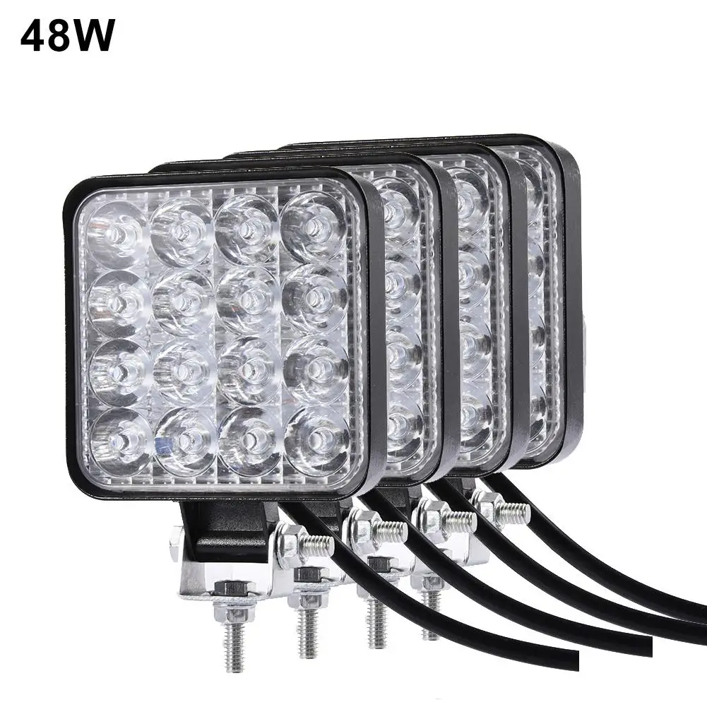 Круглые квадратные светодиодные фары 48 Вт 42 27 72 противотуманные s