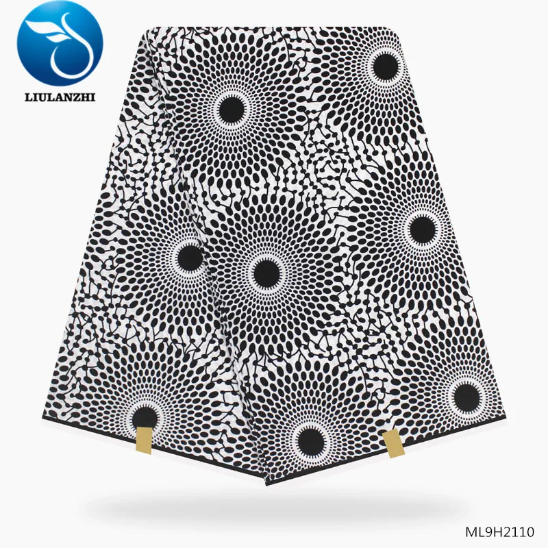 ML9H2110 LIULANZHI африканская голландская Ткань Горячая голландская печать восковой ткани голландский воск батик Ткань 6 ярдов африканская Анкара ткань ML9H1701-ML9H1727 - Цвет: ML9H2110