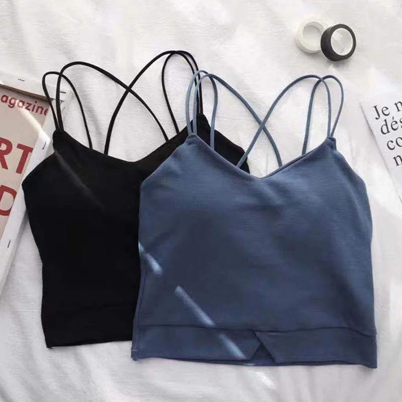 Женский дышащий Топ без рукавов с открытой спиной | Женская одежда