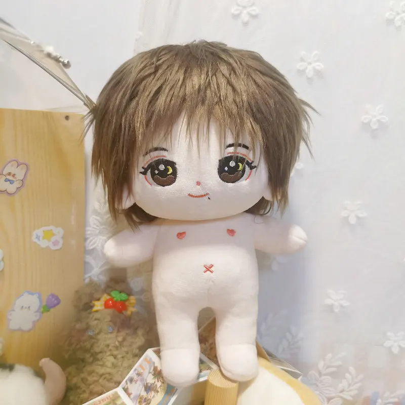 

Cartoon Brown Haired Plush Toy Soft Stuffed Pillow Cloth Doll Comfortable Gift for Children Home Sofa Decoration Girl