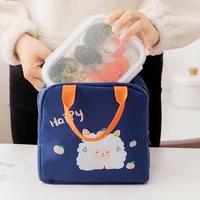 large size student portable lunch bag pencilcase folding insulation picnic food thermal office supply drink insulated handbag
