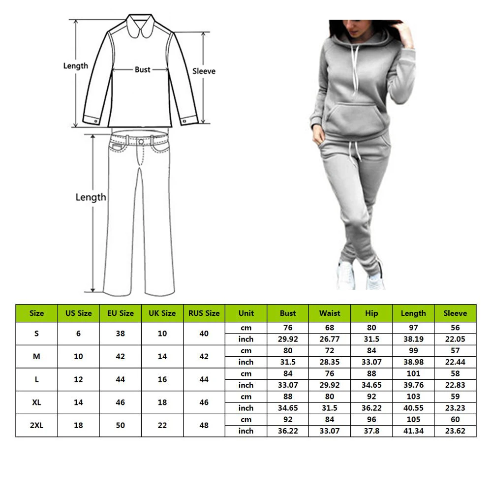 

Women Hooded Two Piece Set Female Casual Drawstring Front Pocket Tracksuit Pullover Top+Pant Outfit 2019 Autumn Lace Up Suits