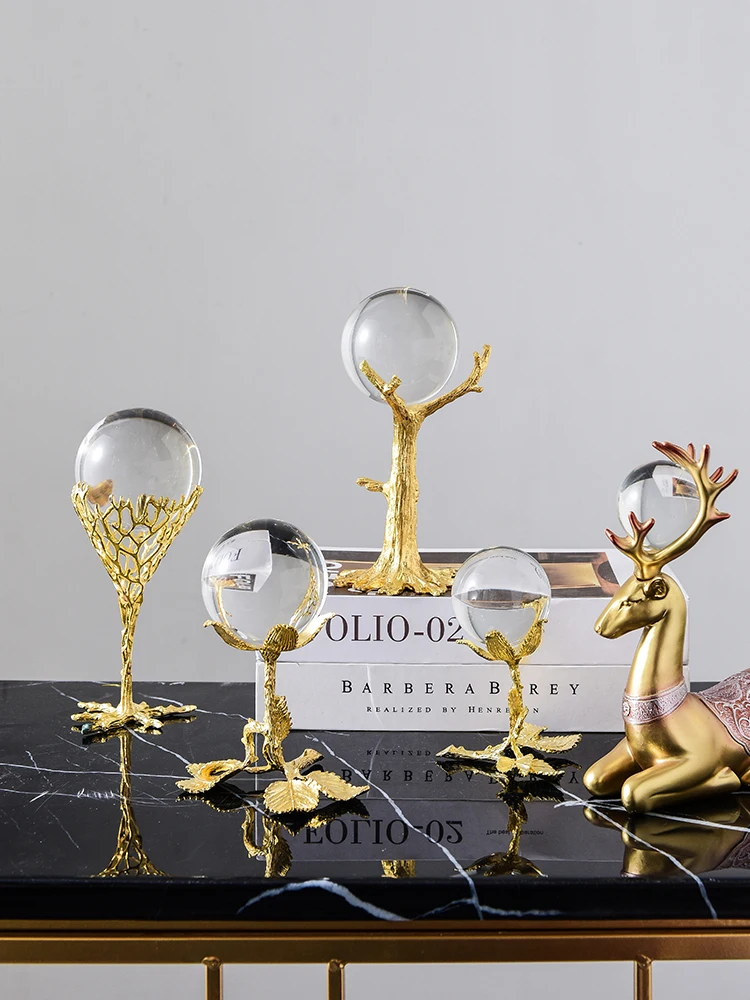 

Light Luxury Crystal Ball Creative Decoration Living Room Wine Cabinet Home Decoration Office Desk Surface Panel Decoration