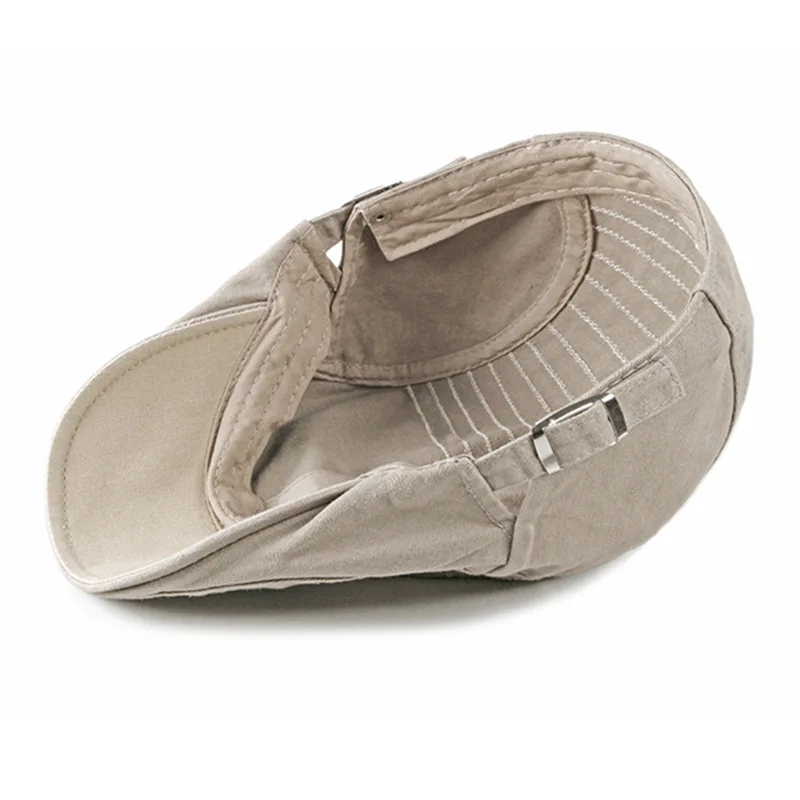 

European and American Large Size Pure Cotton Hat Wholesale Spring, Summer and Autumn New Beret Men's Outdoor Peaked Cap S