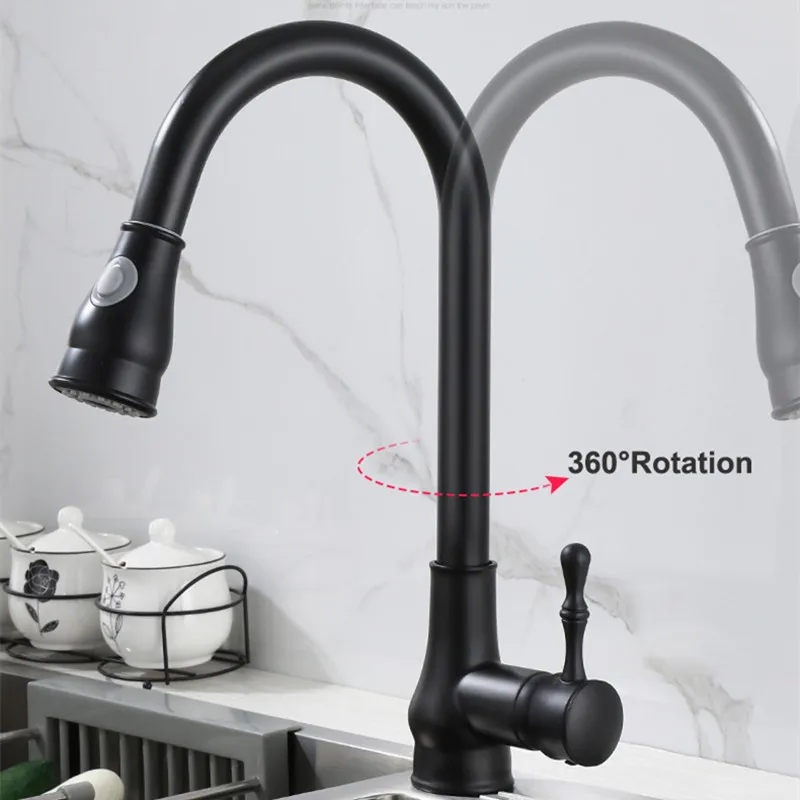 Матовый черный сенсорный смеситель для кухни чувствительный светодиодный из