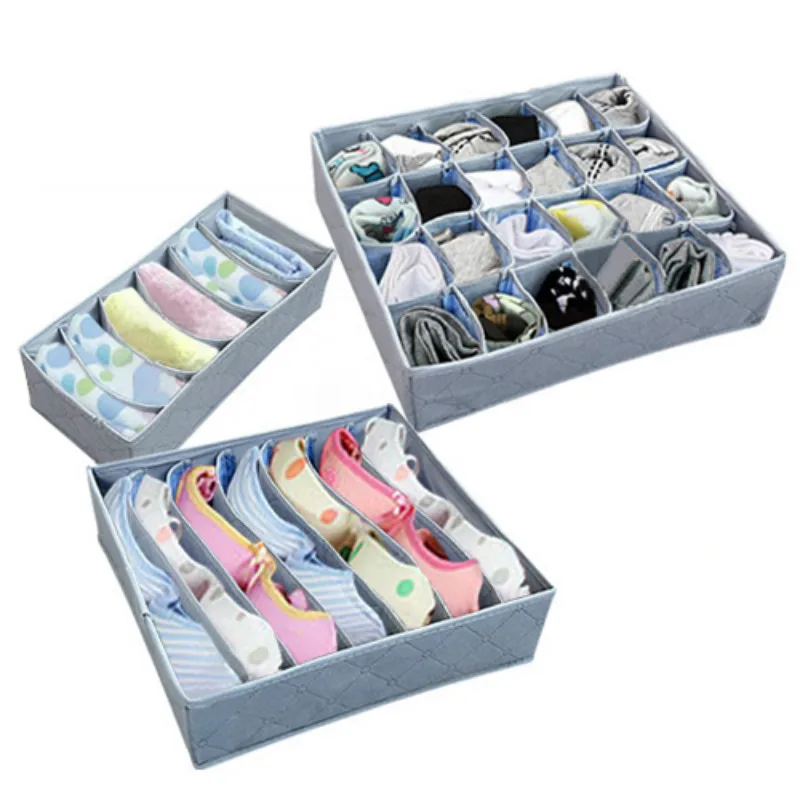 3 шт./компл. раздвижной бамбуковый ящик для разделения нижнего белья органайзер