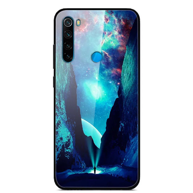 57 Для Xiaomi Redmi Note 8 T чехол из закаленного стекла жесткий чехол для телефона для Xiaomi Redmi Note 8 T Задняя крышка Redmi Note8T 8 T мягкий бампер - Color: 57