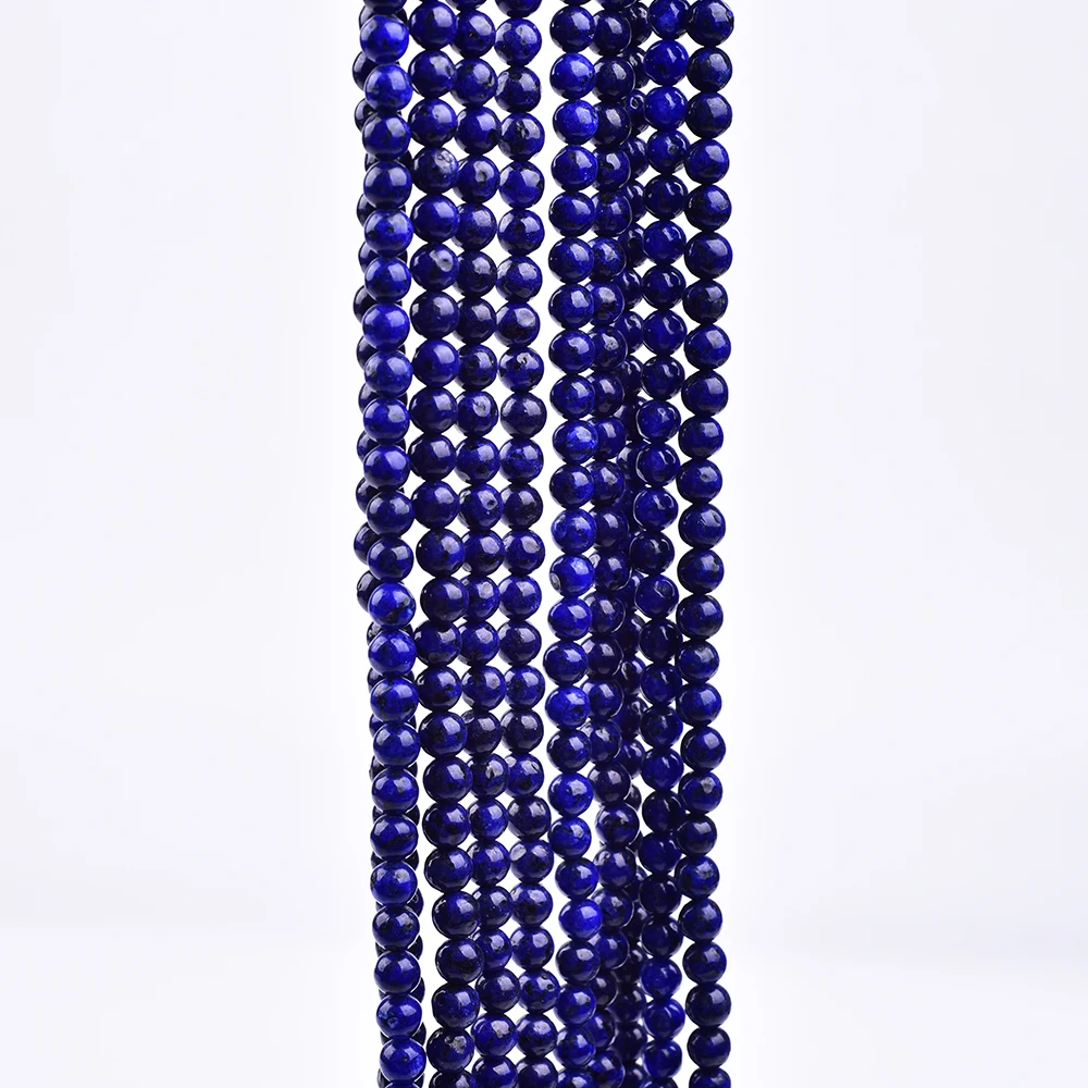 Бусины Из Натурального голубого лазурита Asingeloo круглый камень свободная нить 15 5
