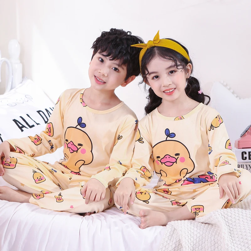 Пижамный костюм для девочек весенний детский пижамный комплект с героями