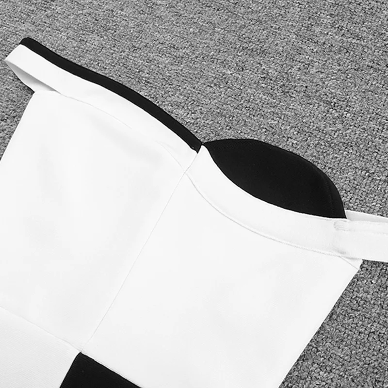 VC Горячее предложение Мода элегантная полосатая сексуальное открытое платье