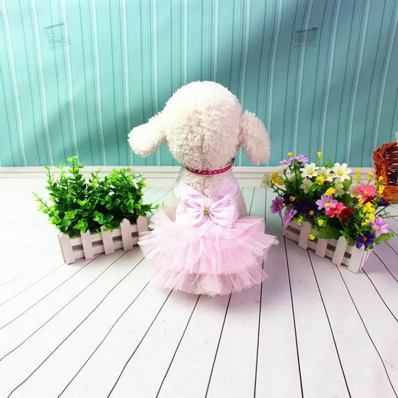 

Pet Cat Dog Puppy Tutu Bow Skirt Dress Dog Princess Costume Chihuahua Apparel Clothes