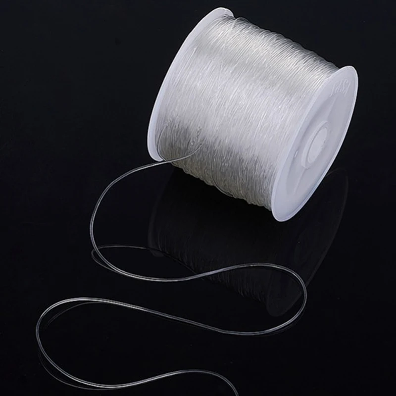 

1 рулон 0,6/0,7/0,8 мм Прозрачный кристаллический эластичный шнур для изготовления ювелирных изделий своими руками F60