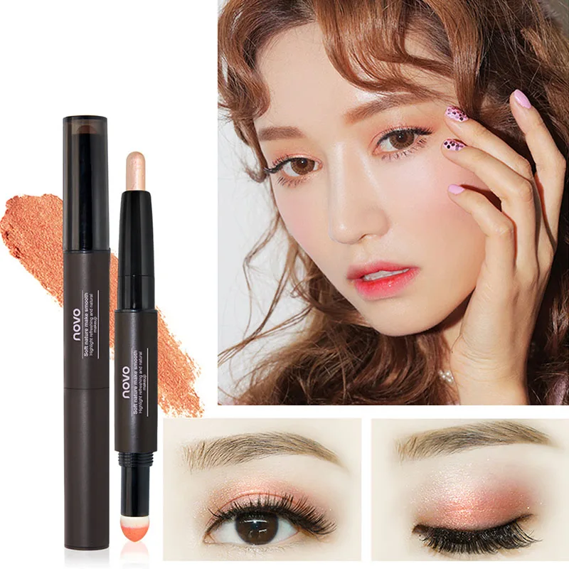 

косметика Maquiagem Women's Cosmetics Make up NOVO 3D Eyeshadow Pen Air Cushion Double End Long Lasting Glitter Matte Cosmetics