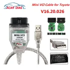 Mini VCI для Toyota MINI-VCI J2534 FT232RL полные чипы FTDI FT232RL TIS Techstream V16.20.023 MINI VCI Кабель автомобильные кабели