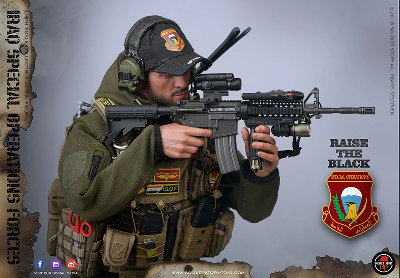 

For collection 1/6 Soldier Story SoldierStory SS107 Iraqi Special Forces ISOF M249 Soldier 12'' Figure Model full set toys