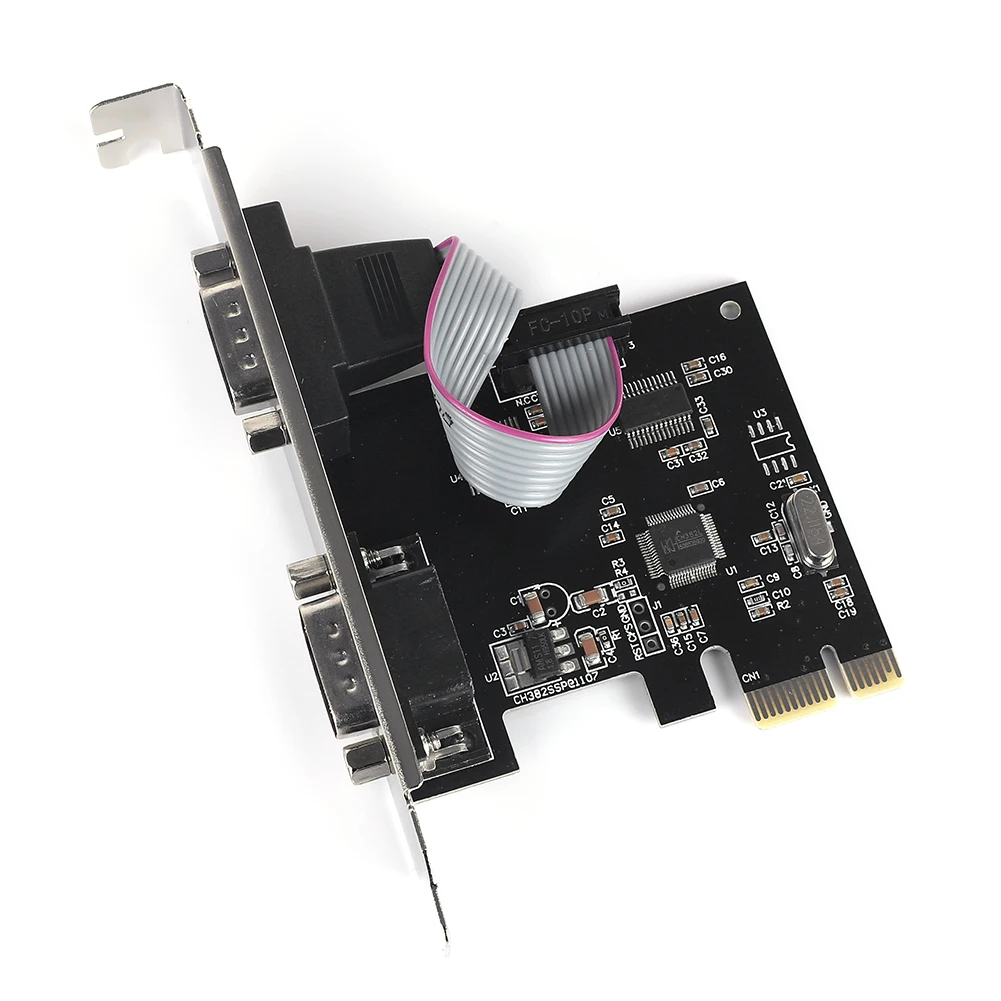 Последовательная карта PCI-E PCI-Express на два последовательных порта COM RS232 плата
