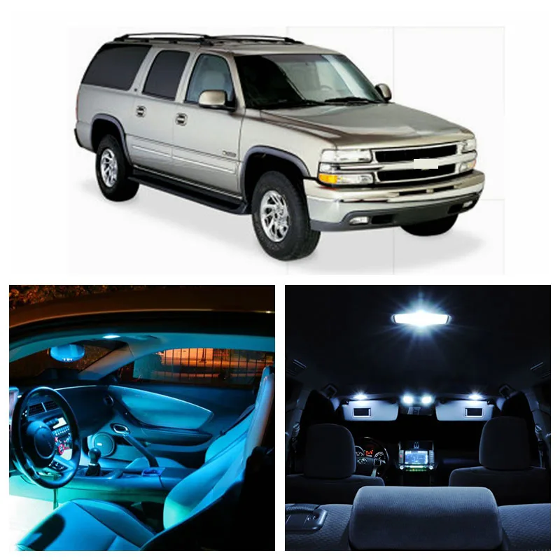 12 шт. белый лед синий светодиодный светильник лампы для 2000 2006 Chevy Chevrolet Suburban