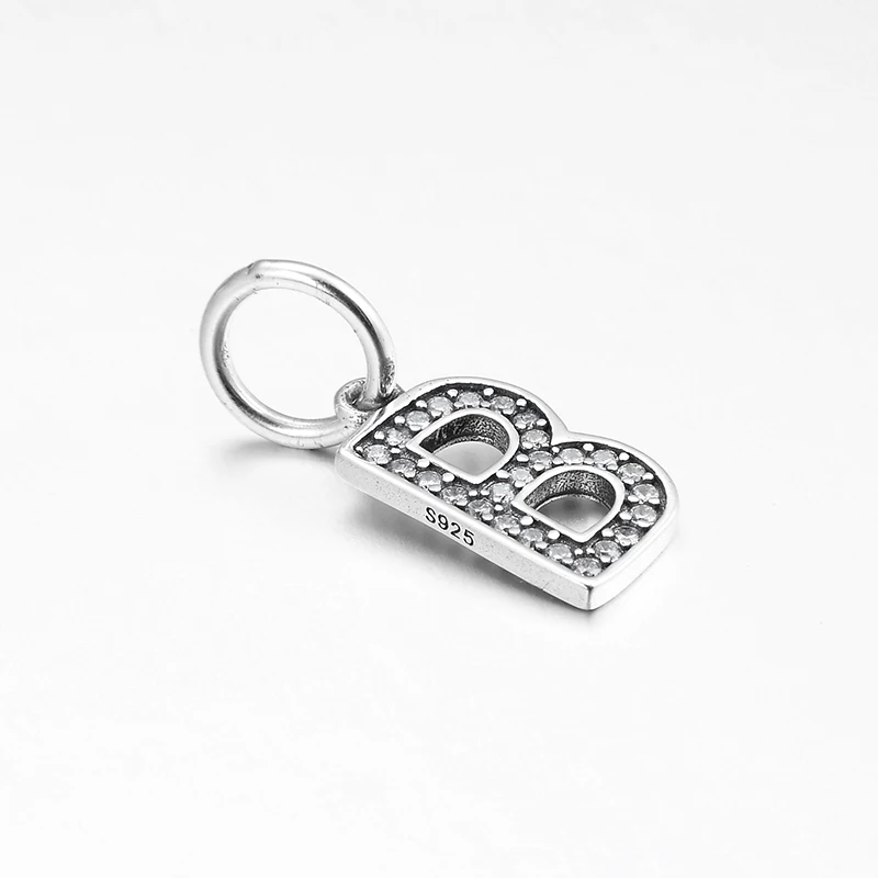 Цепочка с подвеской в виде букв алфавита серебро 925 пробы | Украшения и аксессуары