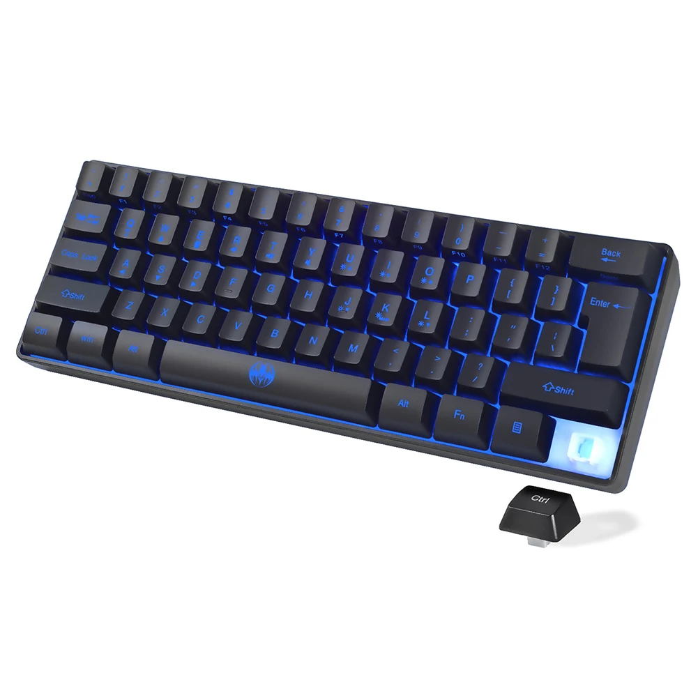 

Игровая клавиатура G61, 61 клавиши, RGB подсветка, поддержка Bluetooth, Двухрежимная Беспроводная USB-клавиатура 2,4G, двойной режим, Механическая игров...
