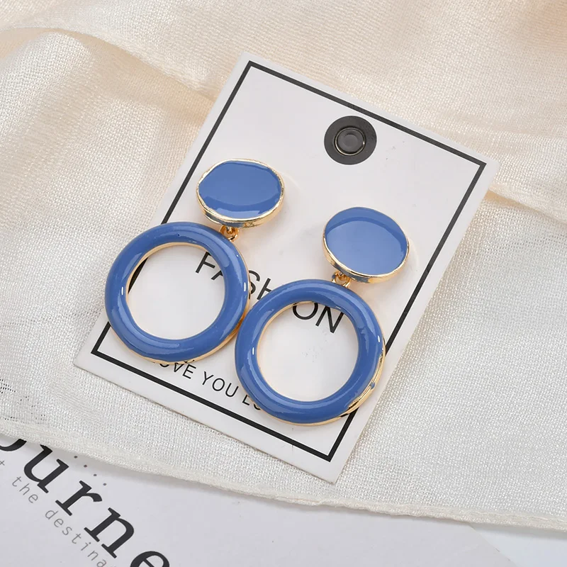 Осенне-зимние нестандартные круглые серьги для ушей из сплава | Украшения и