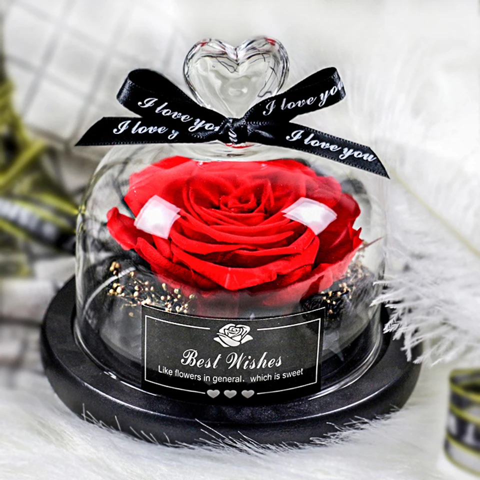 Tronzo вечная эксклюзивная Роза в стеклянном куполе отправляется светодиодный