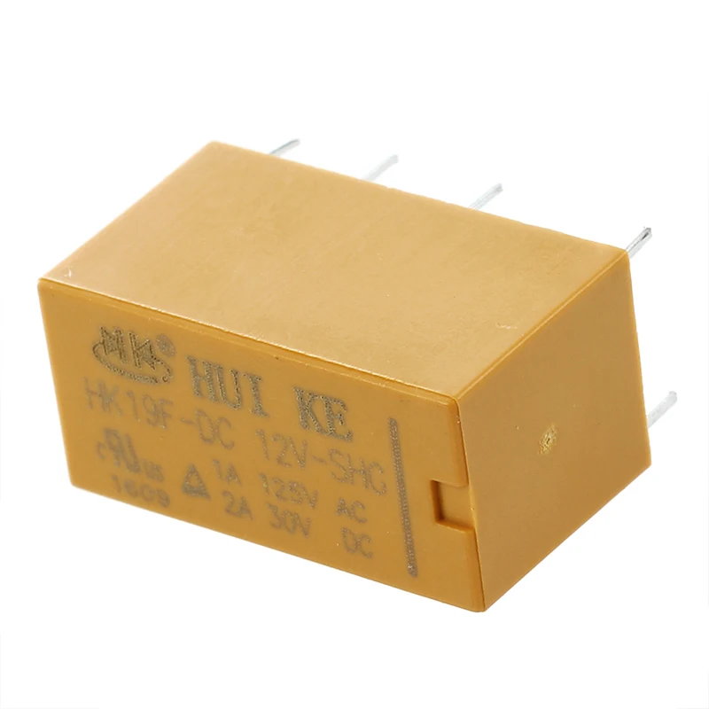 

10 шт. DC 12 В катушка DPDT 8 Pin PCB универсальный силовой реле HK19F