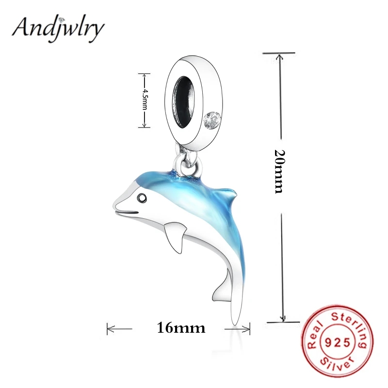 925 пробы Серебряная Подвеска Мерцающий Дельфин на крючках очаровательный
