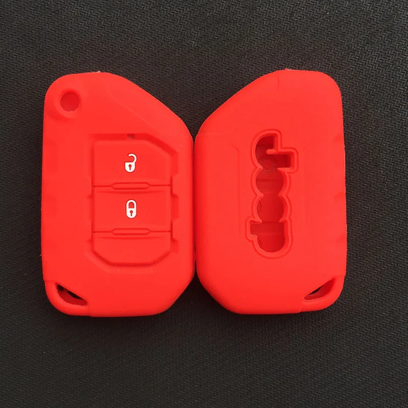 Силиконовый резиновый защитный чехол для автомобильных ключей Jeep 2018 2019 Wrangler JL JLU
