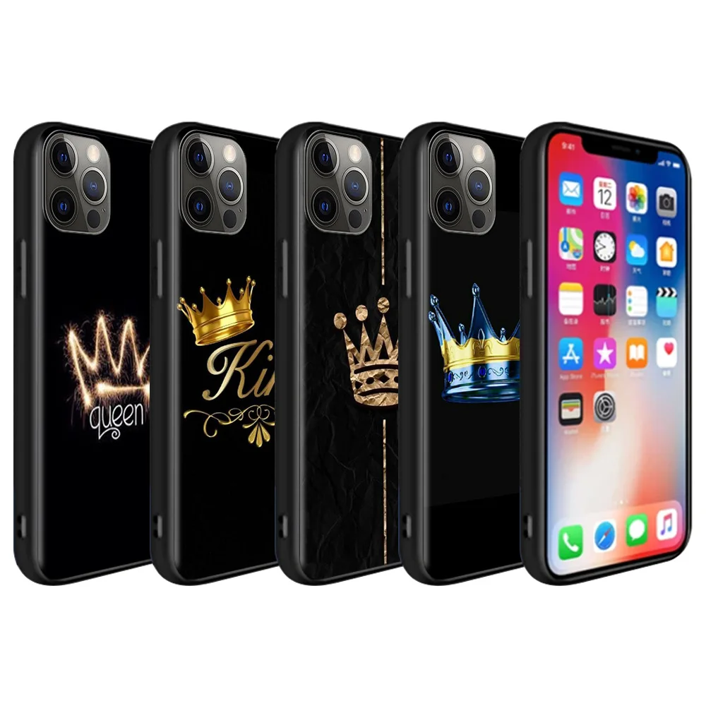 Чехол для телефона iPhone 14 13 12 11 Pro Max Mini X XS XR 6 6S 7 8 Plus 5 5S SE силиконовые чехлы King Queen Art |