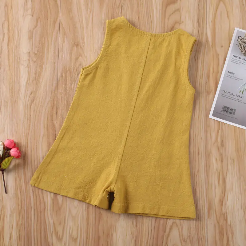 

Newborn Infant Baby Boy Girl Romper Solid Sleeveless Jumpsuit Outfits Clothes 0-24M