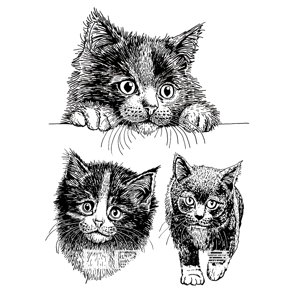 

ZATBWS Cat Clear Stamps For DIY Scrapbooking/Card Making/Album Decorative Silicone Stamp Crafts