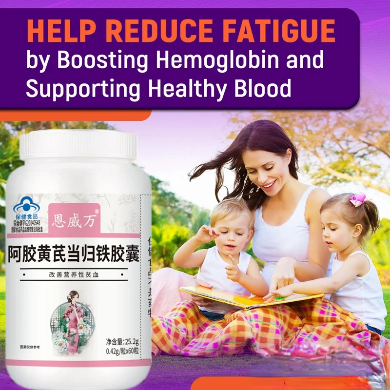 

Iron Supplements Blood Builder Anemia Support Energy and Combat Fatigue Folic Acid Gluten Free Vegan Pills for Adults and Kids