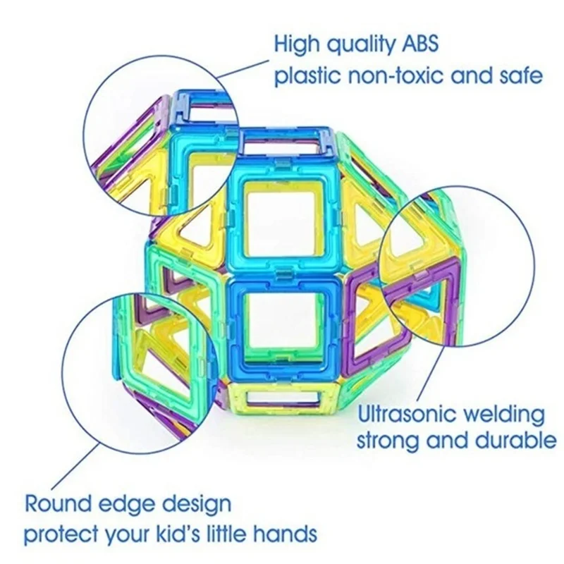 Новые игрушечные строительные блоки с магнитной черепицей (55 шт. и 100 шт.) подарок