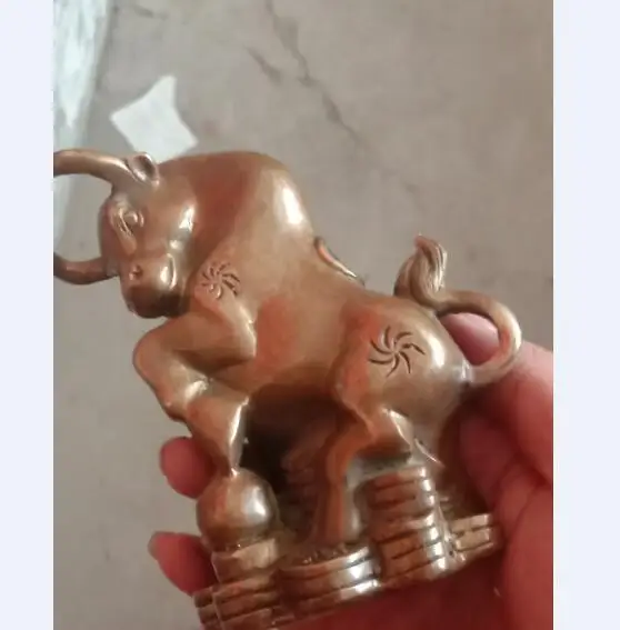 Рождество Китайский Фэншуй латунь yuanbao Сумочка для денег и монет животных знак