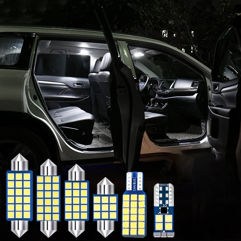 

8x LED Bulbs Car Interior Light Kit For Kia Niro 2017 2018 2019 2020 Dome Reading License Plate Lights Mirror Makeup Trunk Lamps