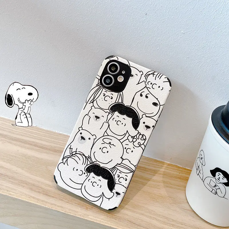 

Snoopy mobile phone case for iphone 13 13 Pro 13 Pro max 12 12 Pro Max 11 11 por max XS MAX XR 7 8 Plus embossed soft case