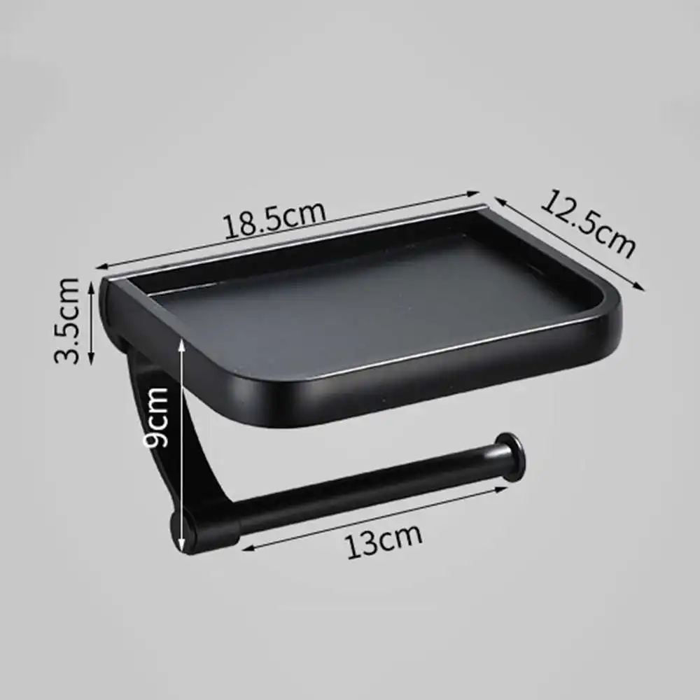 

Space Aluminum Bathroom Phone Toilet Paper Holder Roll Holder 18.5x12.5x3.5cm