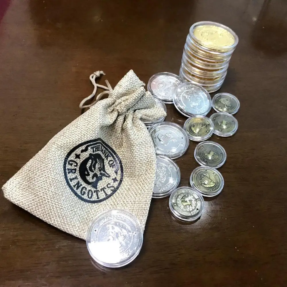 Монетница Harriom 18 шт. монета с сумкой косплей Поттер игрушка Хэллоуин Волшебный