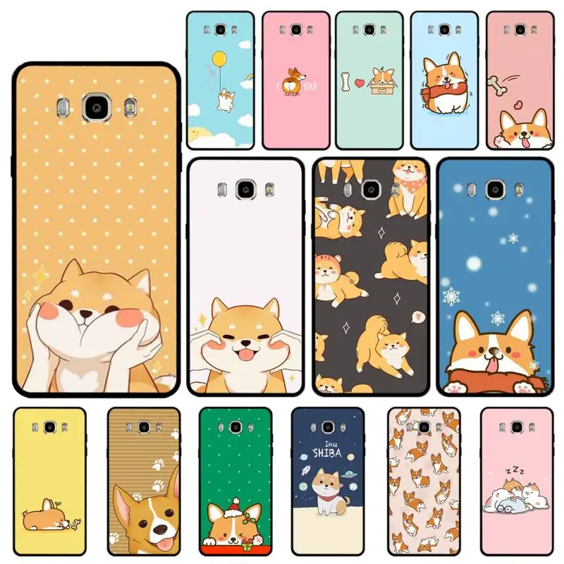 

MaiYaCa Cute Corgi Dog Phone Case for Samsung J 4 5 6 7 8 prime plus 2018 2017 2016 J7 core