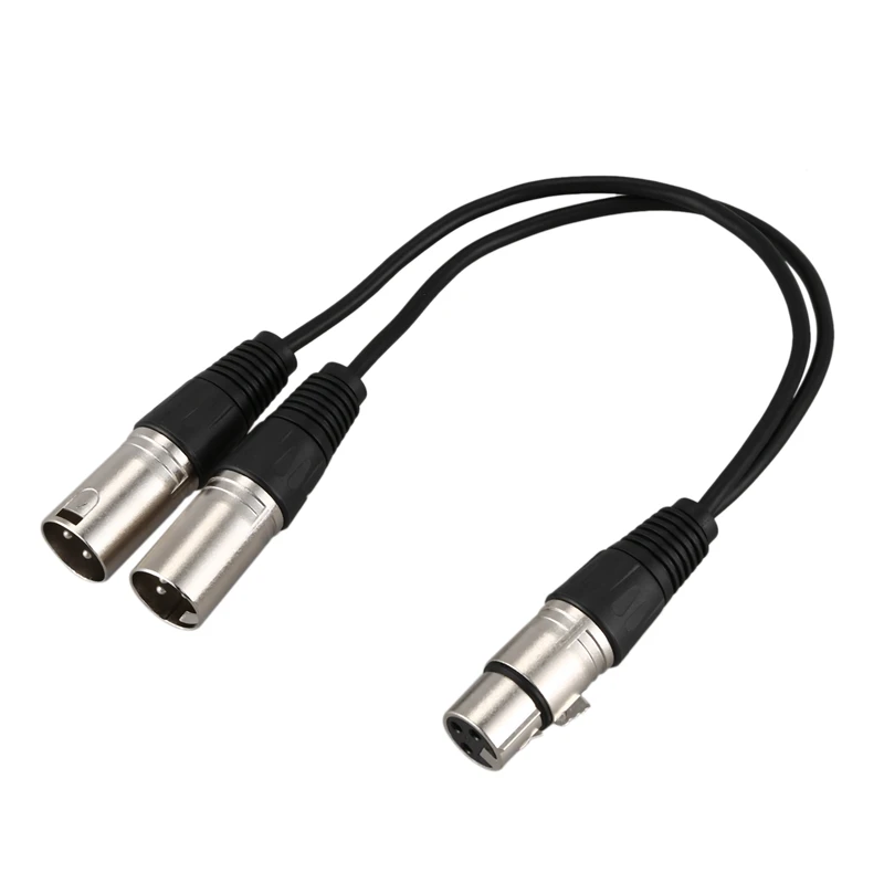Новый 3pin XLR Женский Джек двойной 2 штекер Y сплиттер кабель адаптер 1 фут