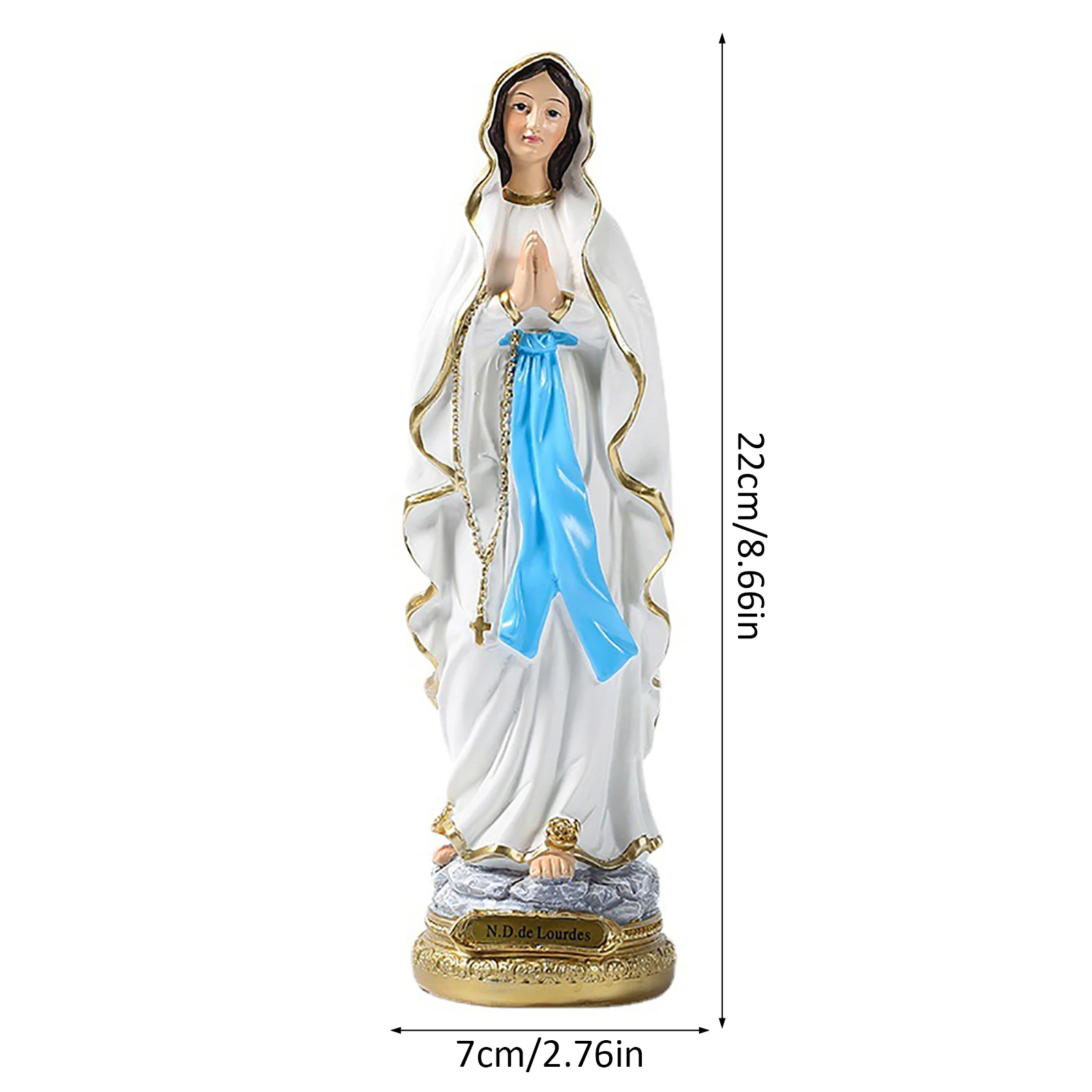 

Resin Madonna Blessed Saint Virgin Fatima Our Lady of Lourds Mary Statue Figure Christ Tabletop Statue Figurine