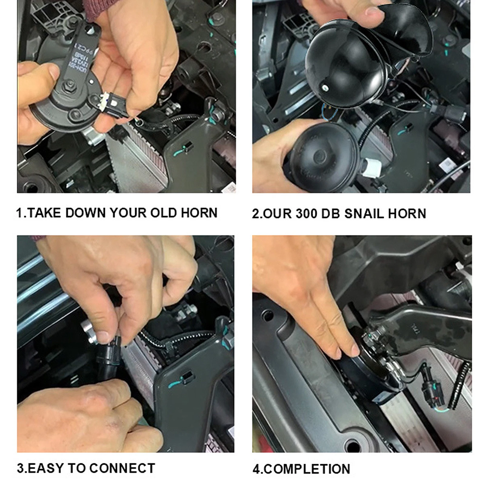 

1Pair Universal Car Styling Loud 110DB 12V Electric Snail Horn Waterproof Air Horn Raging Sound For Motorcycle Truck Boat
