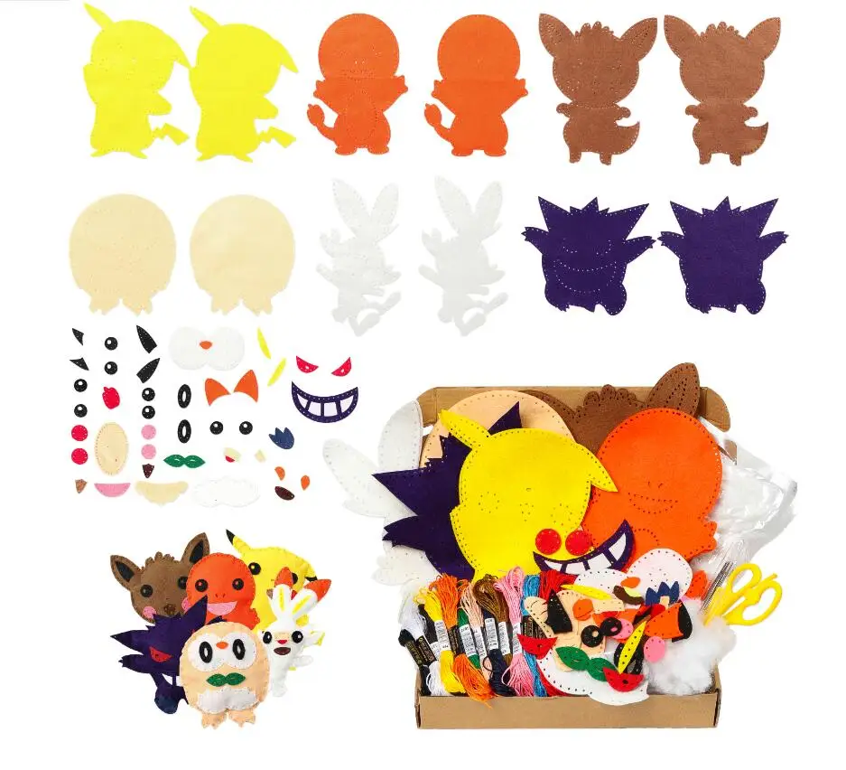 Набор для творчества из фетра 6 шт. детские наборы шитья набивные элементы ручной